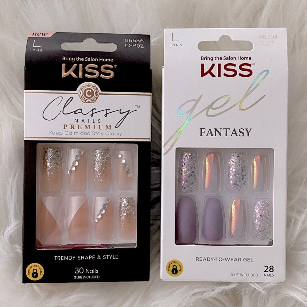 KISS Classy and Gel Fantasy Press On Nails Bundle